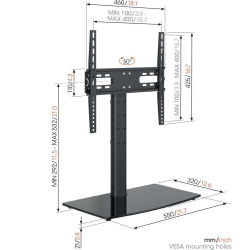 Vogels | Desk Mount | MS3085-A1 Table-Top Stand Medium | Full motion | 32-65 " | Black