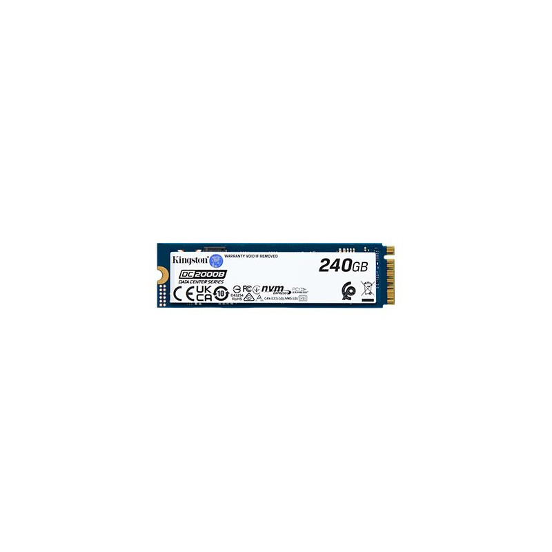 Kingston SSD | DC2000B | 240 GB | SSD form factor M.2 2280 | Solid-state drive interface PCIe NVMe Gen 4.0 (x4) | Read speed 450