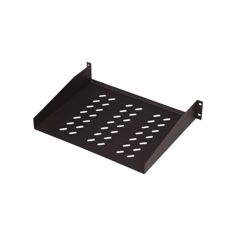 Digitus | Fixed Shelf for Racks | DN-19 TRAY-2-55-SW | Black | The shelves for fixed mounting can be installed easy on the two f