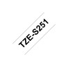 Brother | TZe-S251 Strong Adhesive Laminated Tape | Black on White | TZe | 8 m | 2.4 cm