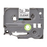 Brother | TZe-121 Laminated Tape | Black on Clear | TZe | 8 m | 9 cm