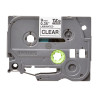 Brother | TZe-121 Laminated Tape | Black on Clear | TZe | 8 m | 9 cm