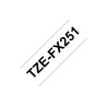 Brother | TZe-FX251 Flexible ID Laminated Tape | Black on White | TZe | 8 m | 2.4 cm