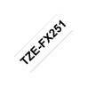 Brother | TZe-FX251 Flexible ID Laminated Tape | Black on White | TZe | 8 m | 2.4 cm