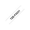 Brother | TZe-FX231 Flexible ID Laminated Tape | Black on White | TZe | 8 m | 1.2 cm
