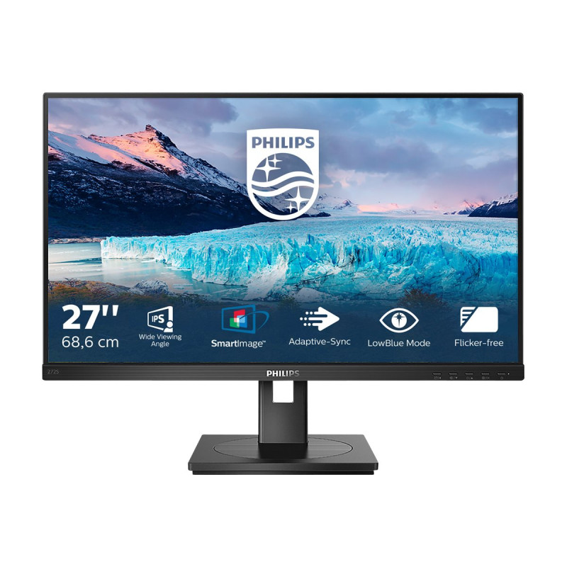 Philips | LCD Monitor | 272S1AE/00 | 27 " | IPS | FHD | 16:9 | 75 Hz | 4 ms | 1920 x 1080 pixels | 250 cd/m | Headphone out | HD