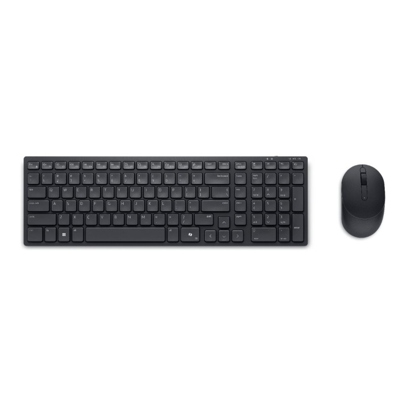 Dell | Silent Keyboard and Mouse | KM555 | Keyboard and Mouse Set | Wireless | Ukrainian (QWERTY) | Black | 2.4 GHz, Bluetooth 5