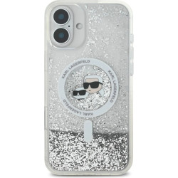 Karl Lagerfeld KLHMP16MLGKCSGH iPhone16 Plus 6.7" hardcase transparent Liquid Glitter Karl&Choupette | Karl Lagerfeld