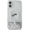 Karl Lagerfeld KLHMP16MLGKCSGH iPhone16 Plus 6.7" hardcase transparent Liquid Glitter Karl&Choupette | Karl Lagerfeld