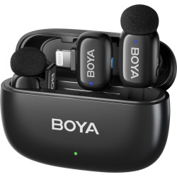 Boya | Mini-15 Ultracompact 2.4GHz Wireless Microphone System with Lightning plug | Black