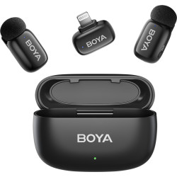 Boya | Mini-15 Ultracompact 2.4GHz Wireless Microphone System with Lightning plug | Black