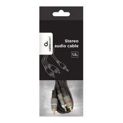 Cablexpert 3.5 mm stereo plug to 2xRCA plugs, gold-plated connectors, 1.5 | CCA-352-1.5M