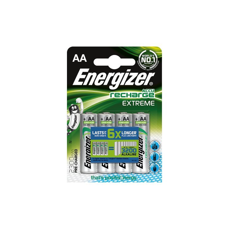 Energizer | AA/HR6 | 2300 mAh | Rechargeable Accu Extreme Ni-MH | 4 pc(s)