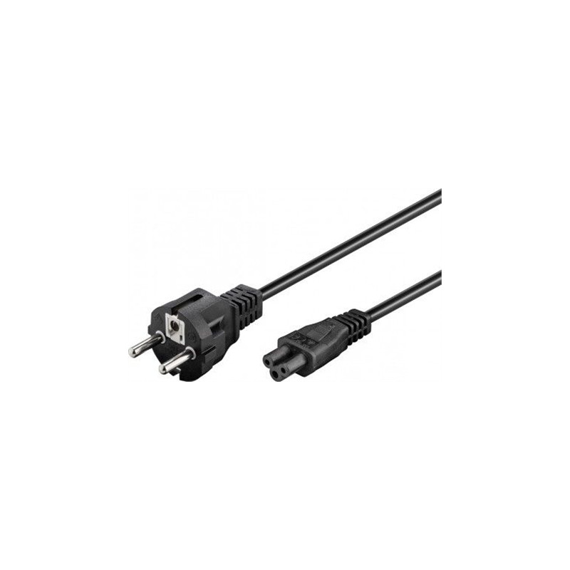 Goobay | Power supply cord (safety plug) | 93586 | Black Safety plug (type F, CEE 7/7) | Device socket C5