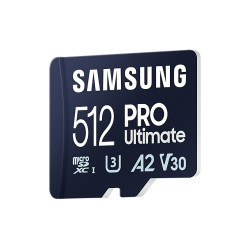 Samsung | MicroSD Card with Card Reader | PRO Ultimate | 512 GB | microSDXC Memory Card | Flash memory class U3, V30, A2