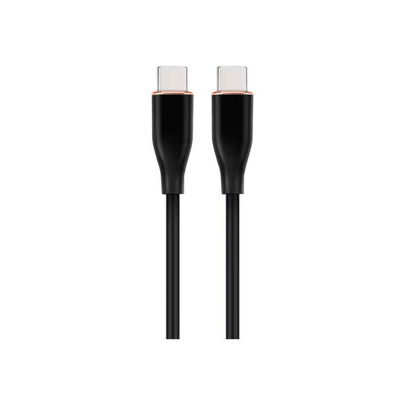 Cablexpert Premium Silicon Type-C Power Delivery (PD) Charging and Data Cable, 1.5 m | CC-USB2S-CMCM-1.5M-BK