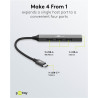Goobay Slim 4-Port USB Hub, USB-C to USB-A, 5 Gbit/s | 74457