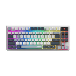 MSI FORGE GK600 TKL WIRELESS SKY | Gaming Keyboard | Wireless | US | Bluetooth | 2.4 GHz, Bluetooth, USB 2.0 | Mechanical Linear
