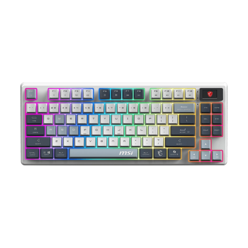 MSI FORGE GK600 TKL WIRELESS SKY | Gaming Keyboard | Wireless | US | Bluetooth | 2.4 GHz, Bluetooth, USB 2.0 | Mechanical Linear