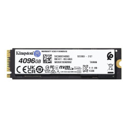 Kingston | SSD | KC3000 | 4096 GB | SSD form factor M.2 2280 | Solid-state drive interface PCIe NVMe Gen 4.0 x 4 | Read speed 70
