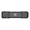 Silicon Power Portable External SSD | DS72 | 1000 GB | USB Type-A, USB Type-C 3.2 Gen 2 | Black