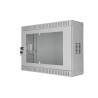 SOMI Networks | 3U, 19 Standard Vertical Installation Vertical Mount Cabinet | 3U-54/18SNC | Gray | Cable Entrances Glass Doors 