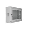 SOMI Networks | 3U, 19 Standard Vertical Installation Vertical Mount Cabinet | 3U-54/18SNC | Gray | Cable Entrances Glass Doors 