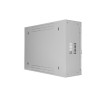 SOMI Networks | 3U, 19 Standard Vertical Installation Vertical Mount Cabinet | 3U-54/18SNC | Gray | Cable Entrances Glass Doors 