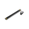 SOMI Networks | 1U, 19 , 12x C13 Aluminium PDU Power Panel with Indicator | PDU12C13ASP | Silver | No Switch No Protection Schuk