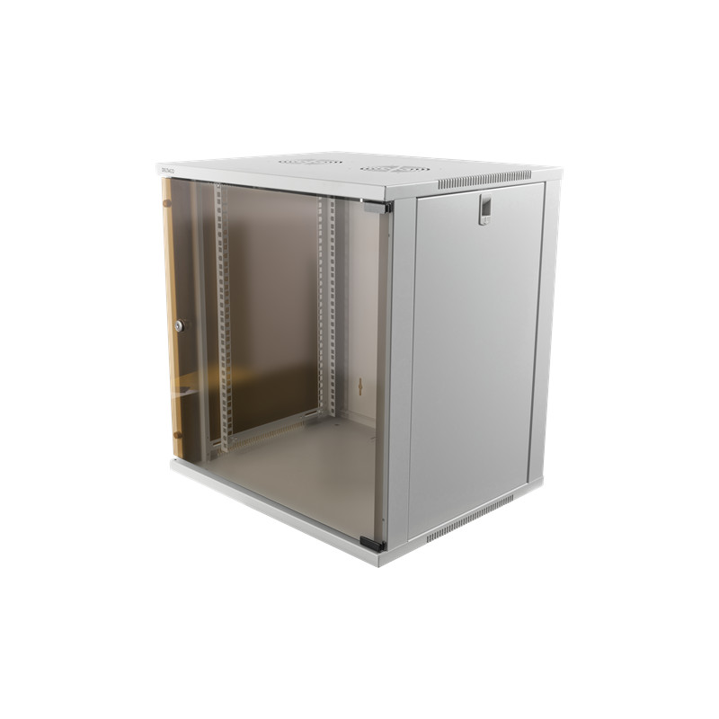 SOMI Networks 12U, 19 Network Wall Cabinet with front glass doors, 600 mm, Assembled | Grey