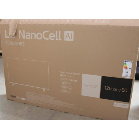 LG | 4K Smart NanoCell TV | 50NANO82T3B | 50" | Smart TV | webOS 24 | Black | DAMAGED PACKAGING