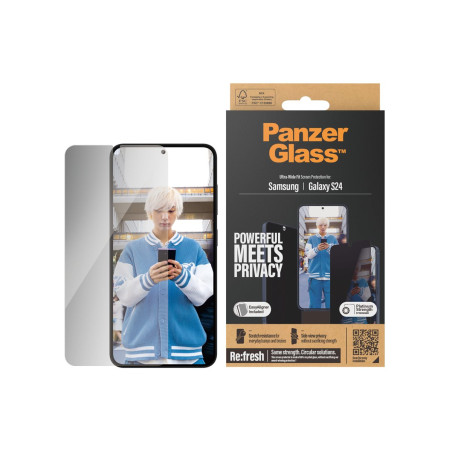 PanzerGlass | Screen protector | Samsung | Galaxy S24 | Polyethylene terephthalate (PET) | Transparent | Ultra-Wide Fit wA