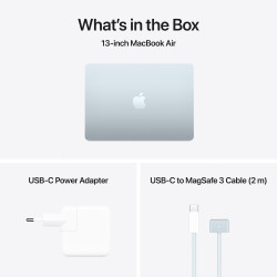 Apple MacBook | Air | Sky Blue | 13 " | IPS | 2560 x 1664 pixels | Apple M4 | 16 GB | Solid-state drive capacity 256 GB | Apple 