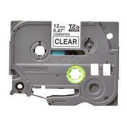 Brother | TZe-S131 Strong Adhesive Laminated Tape | Black on Clear | TZe | 8 m | 1.2 cm