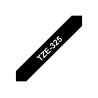 Brother | TZe-325 Laminated Tape | White on Black | TZe | 8 m | 9 cm