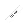 Brother | TZe-S221 Strong Adhesive Laminated Tape | Black on White | TZe | 8 m | 9 cm