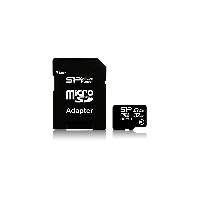 Silicon Power | Elite UHS-I | 32 GB | MicroSDHC | Flash memory class 10 | SD adapter