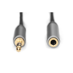 Digitus | AUX Audio Cable Stereo 3.5mm Male to Female Aluminum Housing | DB-510210-018-S
