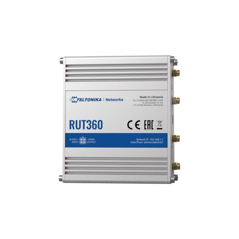 Teltonika Industrial Cellular Router RUT360 LTE CAT6 1 x LAN ports, 10/100 Mbps, compliance with IEEE 802.3, IEEE 802.3u standar