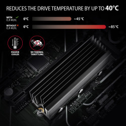 AXAGON Passive aluminum heatsink for single-sided and double-sided M.2 SSD disks, size 2280, height 36 mm | CLR-M2XL