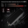 AXAGON Passive aluminum heatsink for single-sided and double-sided M.2 SSD disks, size 2280, height 36 mm | CLR-M2XL