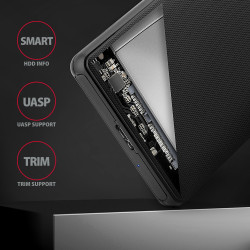 AXAGON Screwless USB 3.2 Gen 1 - SATA 6G external box for 2.5" SSD/HDD | EE25-SL