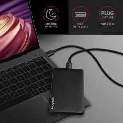 AXAGON Screwless USB 3.2 Gen 1 - SATA 6G external box for 2.5" SSD/HDD | EE25-SL