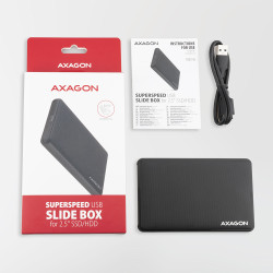 AXAGON Screwless USB 3.2 Gen 1 - SATA 6G external box for 2.5" SSD/HDD | EE25-SL