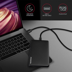 AXAGON Screwless USB 3.2 Gen 1 - SATA 6G external box for 2.5" SSD/HDD | EE25-SLC