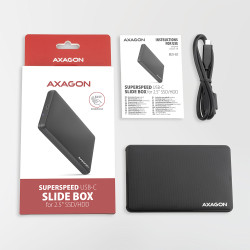 AXAGON Screwless USB 3.2 Gen 1 - SATA 6G external box for 2.5" SSD/HDD | EE25-SLC