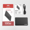 AXAGON Screwless USB 3.2 Gen 1 - SATA 6G external box for 2.5" SSD/HDD | EE25-SLC