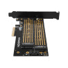 AXAGON PCI-Express x4 adapter to connect up to two M.2 disks to a computer | PCEM2-D