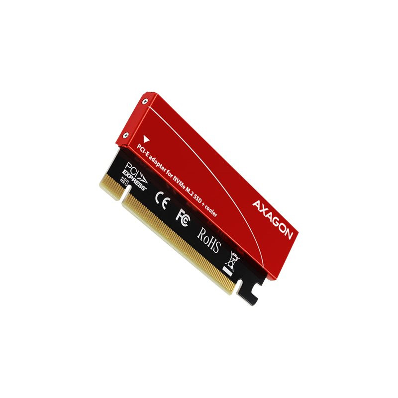 AXAGON PCI-Express x16 internal adapter to connect an NVMe M.2 SSD to a desktop | PCEM2-S