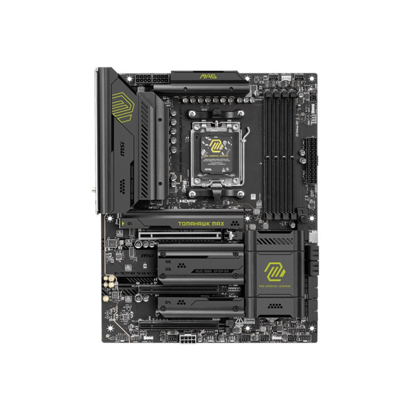 MSI MAG B850 TOMAHAWK MAX WIFI | Processor family AMD | Processor socket AM5 | DDR5 | Supported hard disk drive interfaces SATA,